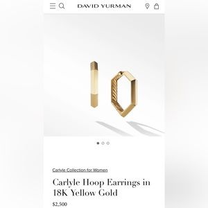 David Yurman 18K yellow gold earrings